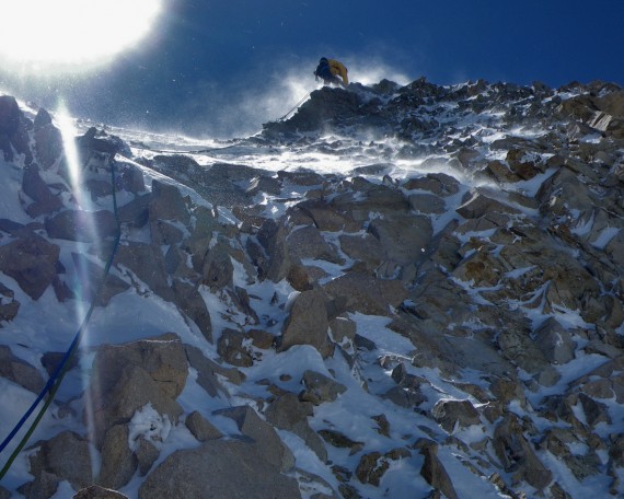 Boštjan Mikuž v vzhodni steni Cerro San Lorenza